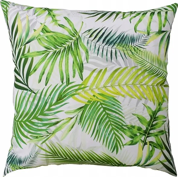 Dekorációs Párnahuzat 40x40 pálmalevél fehér háttér