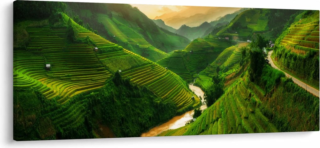 Kép - Mu Cang Chai rizsteraszok (120x50 cm)