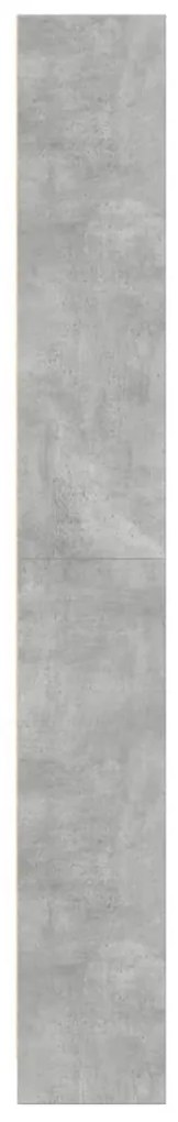 betonszürke szerelt fa könyvespolc 60 x 24 x 176 cm