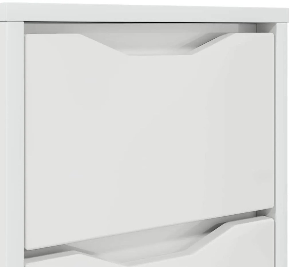 vidaXL Éjjeliszekrények 2 pcs Magas Fényű Fehér 30,5 x 30 x 43 cm