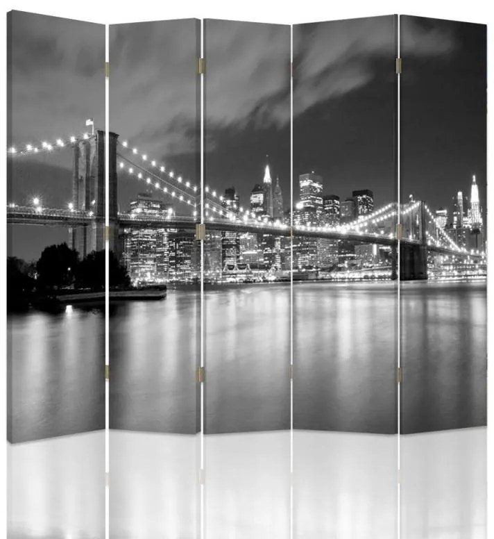 Gario Paraván Brooklyn híd panorámája Méret: 180 x 170 cm, Kivitelezés: Forgó paraván 360°