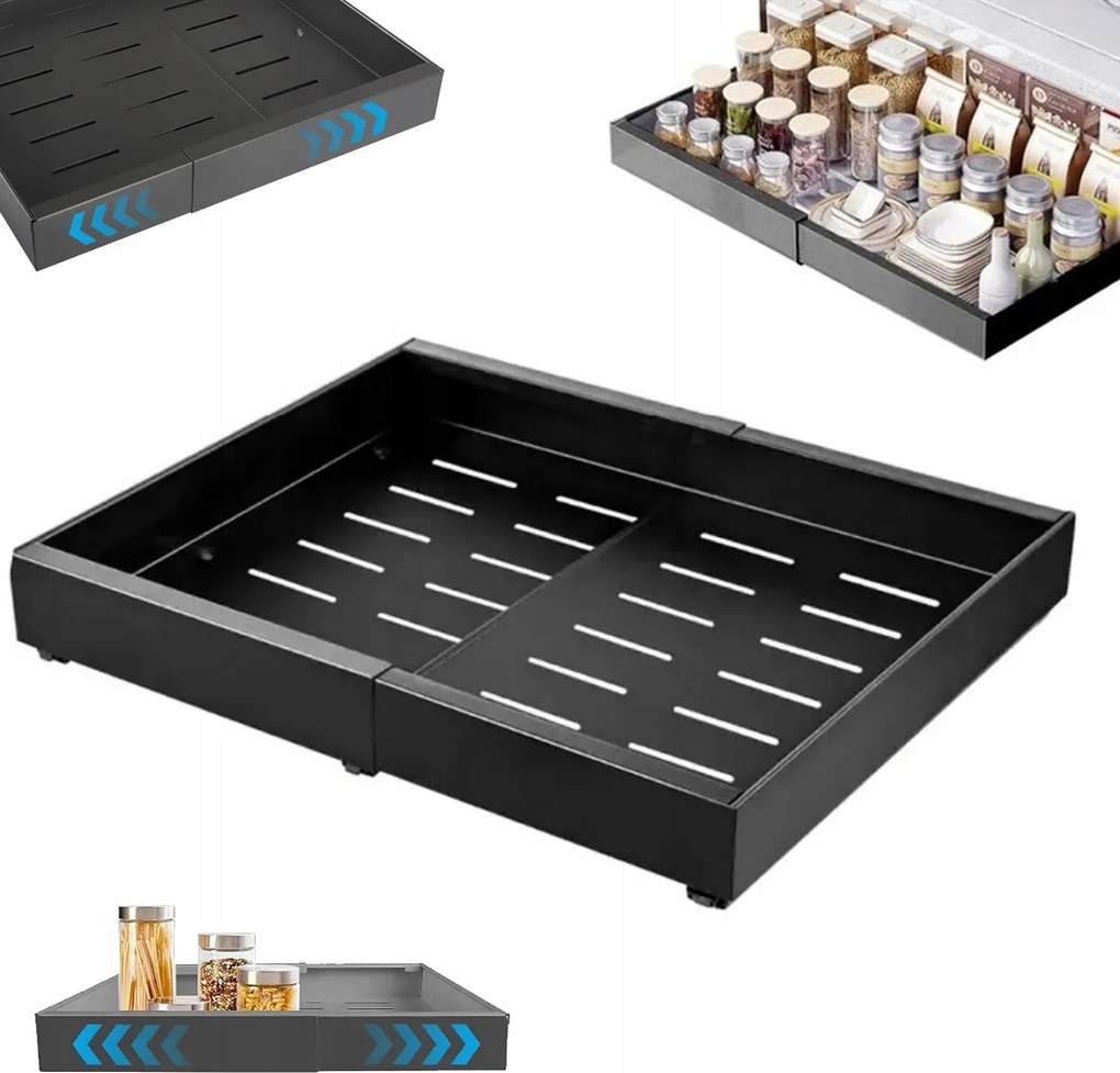 Kihúzható Konyhai Fiók 32-52CM Állítható Kihúzható Konyhai Kosár