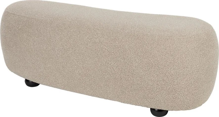 Bézs buklé párnázott pad Noxx – White Label