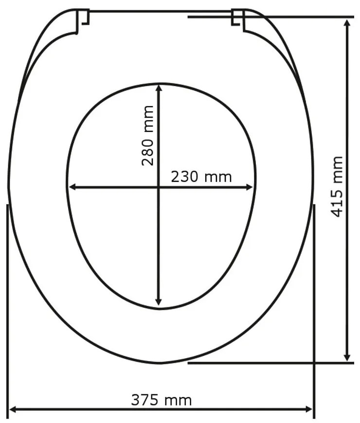 Samos sötétszürke WC-ülőke, 44,5 x 37,5 cm - Wenko