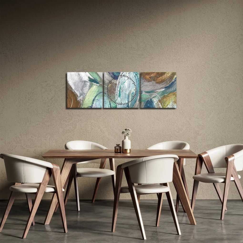 Kép - Absztrakt figurás festészet (órával) (90x30 cm)