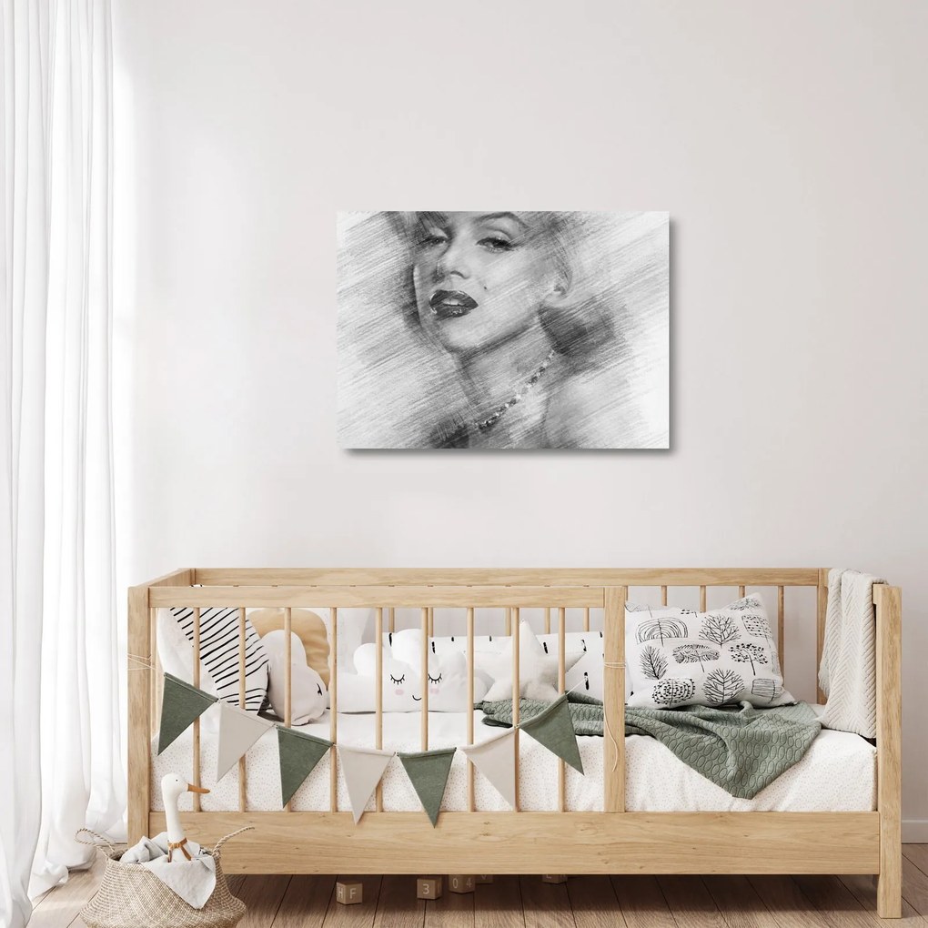 Üveg kép - Marilyn Monroe portréja (70x50 cm)