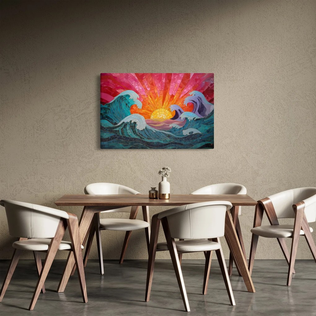 Kép - Hullámmozaik (90x60 cm)