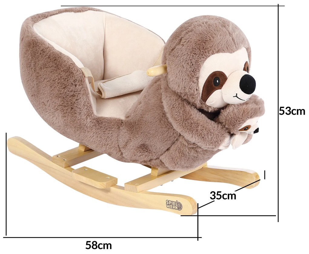 Spielwerk® Gyerek hintázó lajhár hangfunkcióval