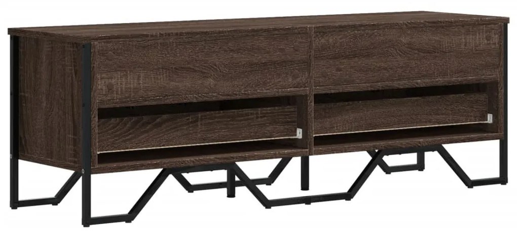 barna tölgy színű szerelt fa TV-szekrény 122 x 34 x 41 cm