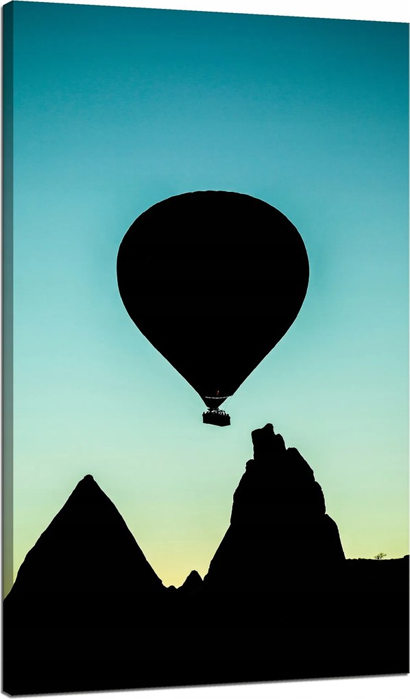 Vászonkép Canvas Natura Repülés hőlégballonnal napfelkeltekor 70x120