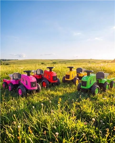 Gyermek lábbal hajtós traktor Baby Mix Benny piros