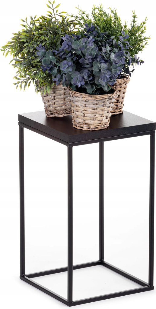 Virágtartó állvány 40 cm fekete Loft fém