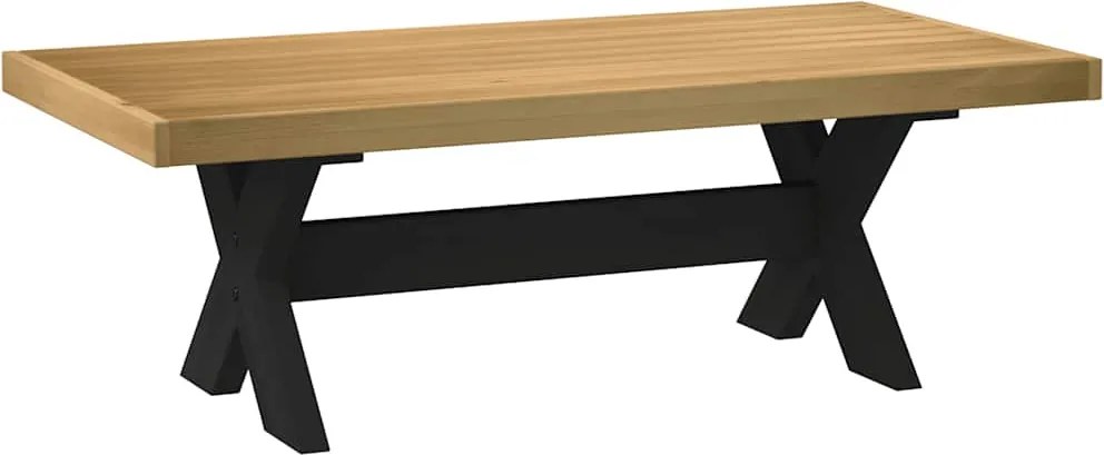 vidaXL dohányzóasztal NOAIN X alakú lábak 120x60x40cm tömör fa fenyőfa