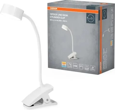 Osram - LED, fényerőszabályozható csíptetős asztali lámpa OFFICE LINE LED/4,8W/230V fehér