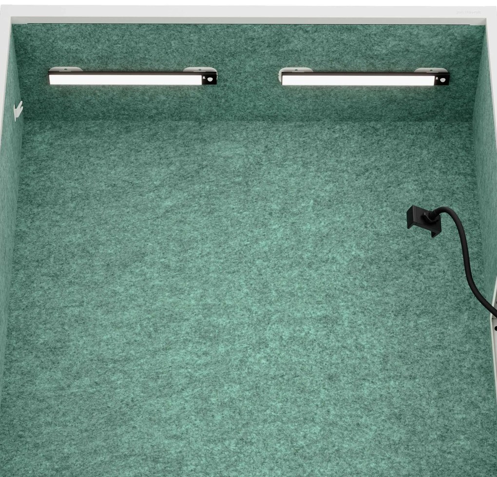 Sally 1150mm korpus Biały - siedzisko Zielony