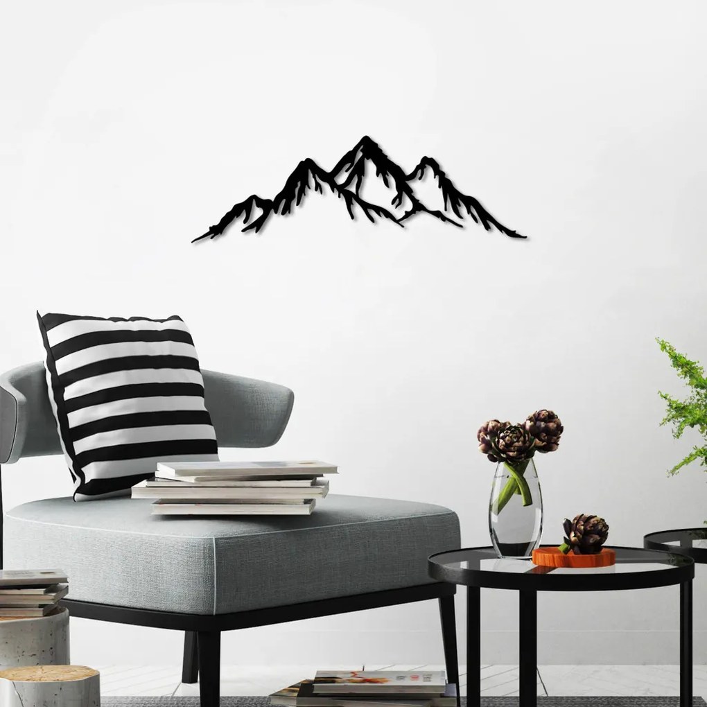 Mountain fém fali dekoráció, 70×22 cm