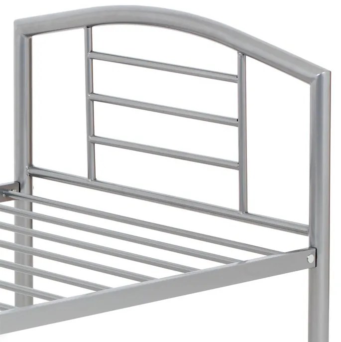 Fém Egyszemélyes Ágy 94×207 cm, Ezüst. BED-1900 SIL