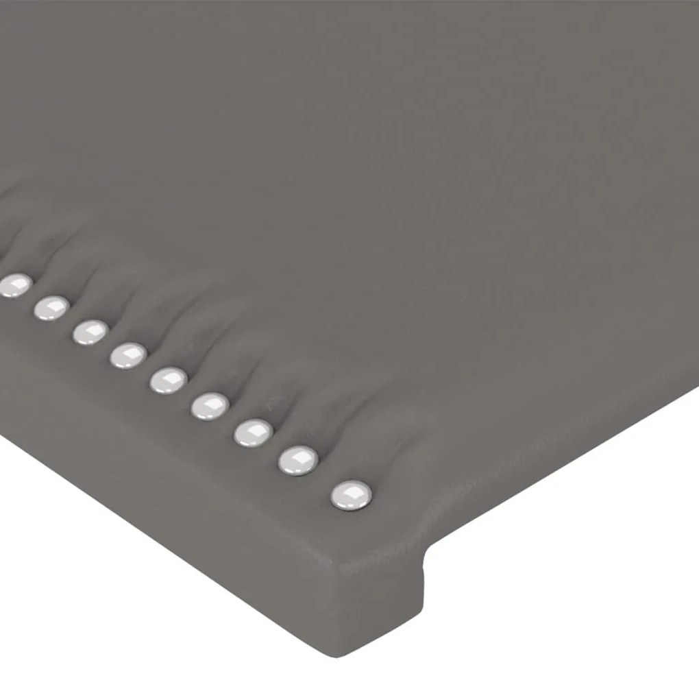 szürke műbőr LED-es fejtámla 183x16x118/128 cm