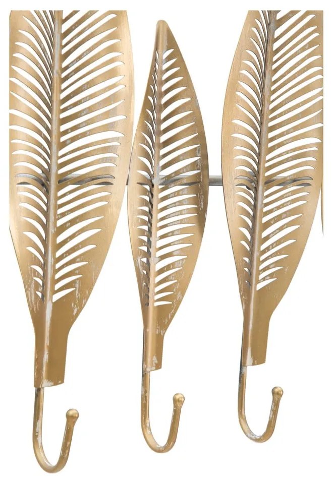 Aranyszínű fém fali fogas Long Leaf – Mauro Ferretti