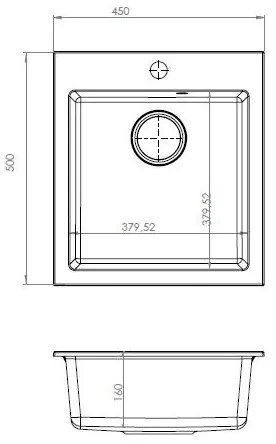 ALVEUS SETA737 - CORTINA konyhai mosogató + TONIA gránit/fekete mosogató csaptelep