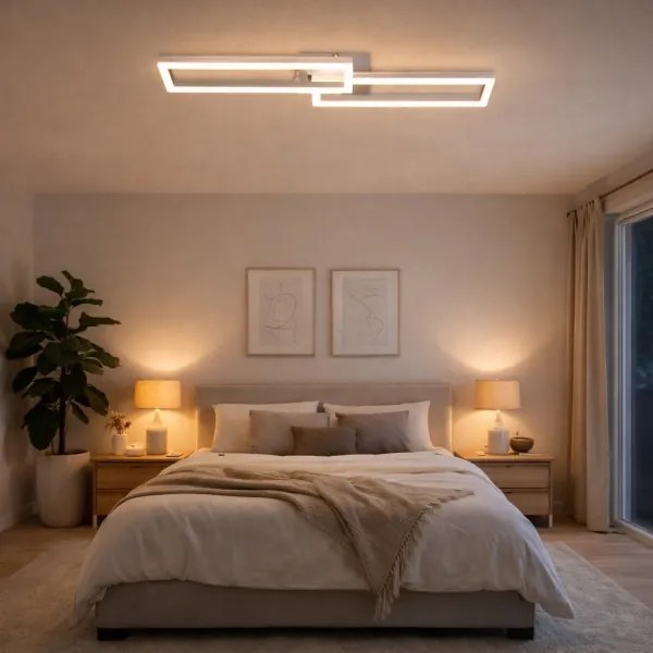 Telefunken 316108TF - LED RGBW, dimmelhető mennyezeti lámpa FRAME, LED/40W/230V, króm