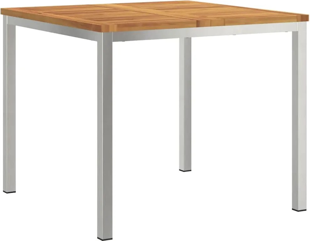 vidaXL ÉtkezőAsztal Barna 90 x 90 x 75 cm Tömör Akácfa