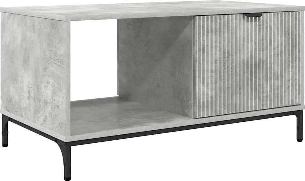 vidaXL Dohányzóasztal fiókkal Beton Szürke 90 x 49 x 46 cm Faanyag