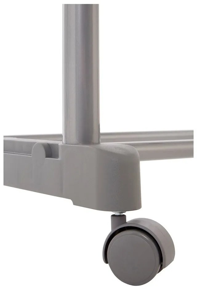 Ezüstszínű fém teleszkópos-gurulós ruhatartó állvány – Premier Housewares