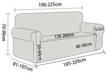 4Home Magic clean elasztikus kanapéhuzat sötétbarna, 190 - 230 cm