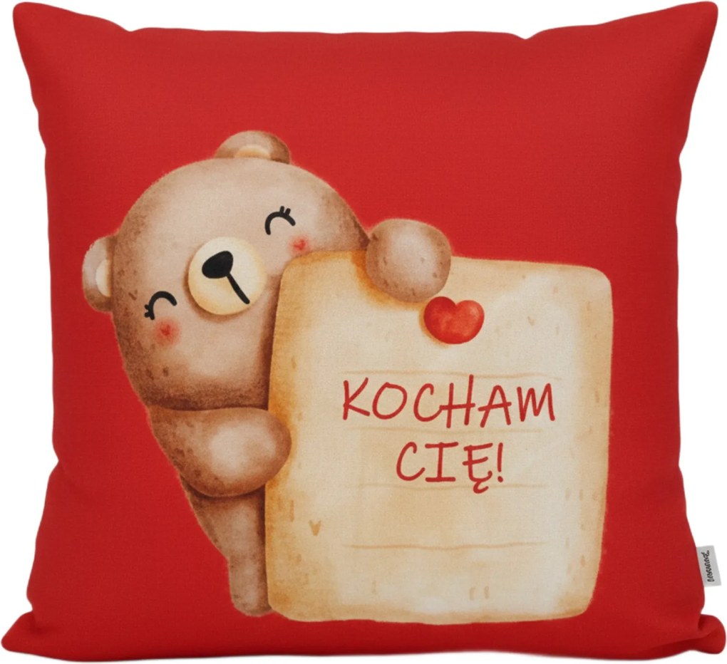 Valentin napi Ajándék Neki Feleség Lány Párna Macival Szeretlek