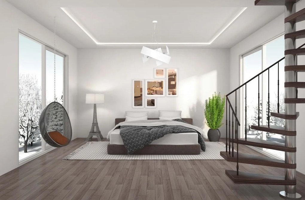 Emibig modern függeszték modo fehér króm emi585/1