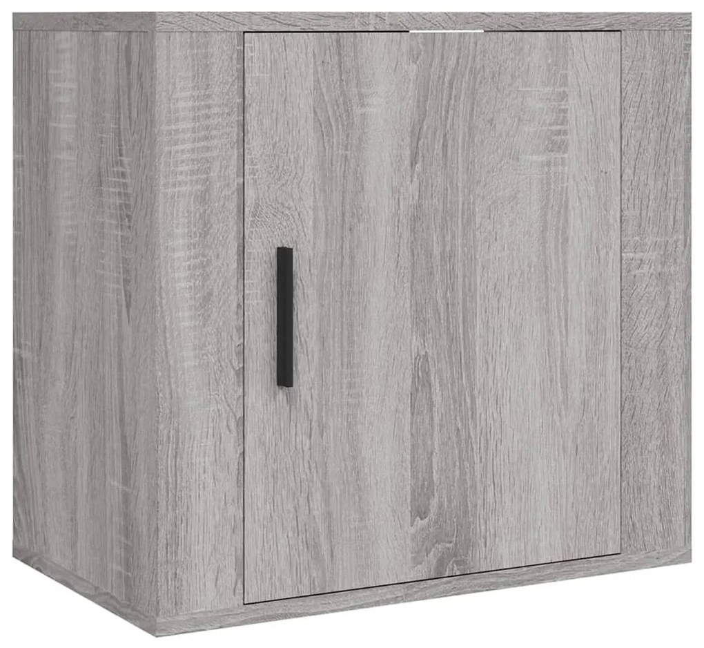 2 db szürke sonoma falra szerelhető éjjeliszekrény 50x30x47 cm