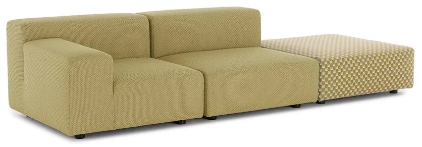 Kartell Liberty dizájner kerti kanapé OBI CHECK puffal – stílus és kényelem a teraszon szín: bézs kékkel