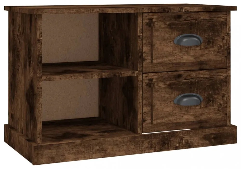 füstös tölgy színű szerelt fa TV-szekrény 73x35,5x47,5 cm