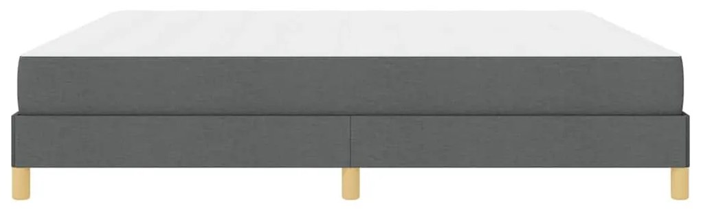 Boxrugós ágy Sötétszürke és Barna 200 x 200 cm