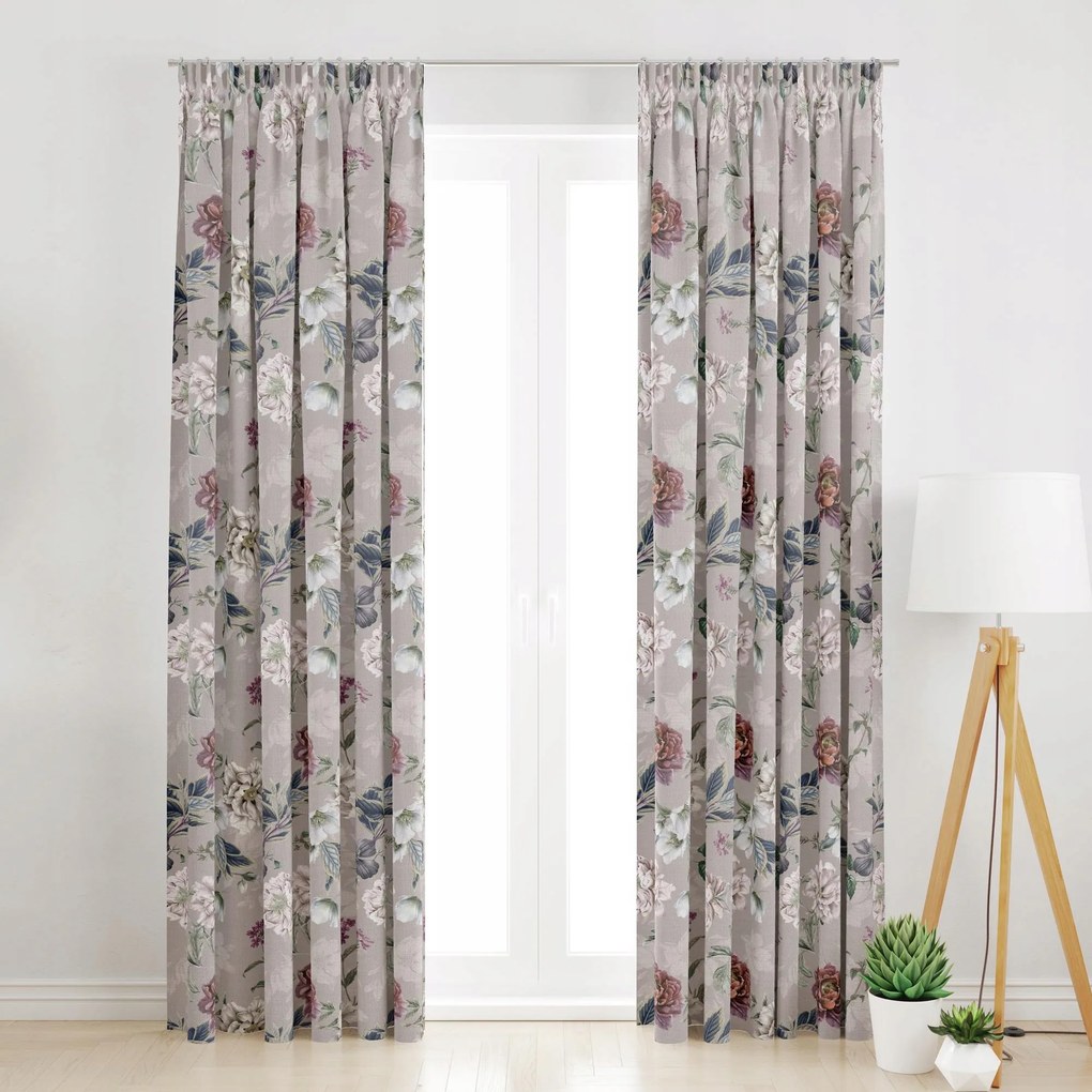 Szalagfüggöny Színes Virágok 145x200