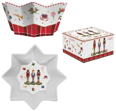 Vintage Nutcracker porcelán tál 20cm, díszdobozban