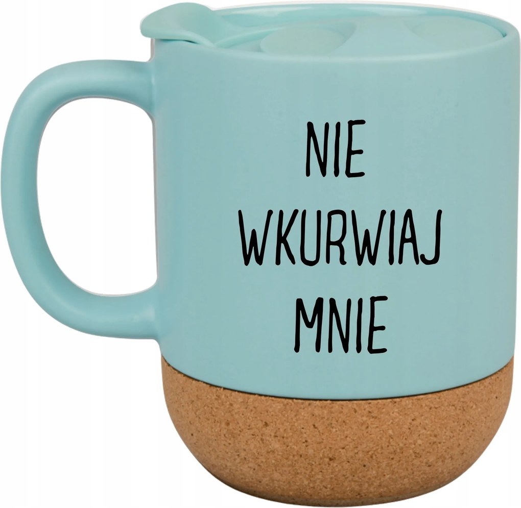 Kék Bögre Fedéllel És Parafa Aljjal Ajándék Nem Tartalmaz*******