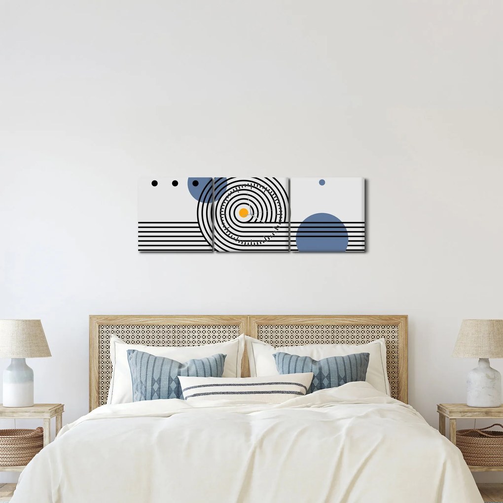 Kép - Minimalista absztrakció N⁰1 (órával) (90x30 cm)