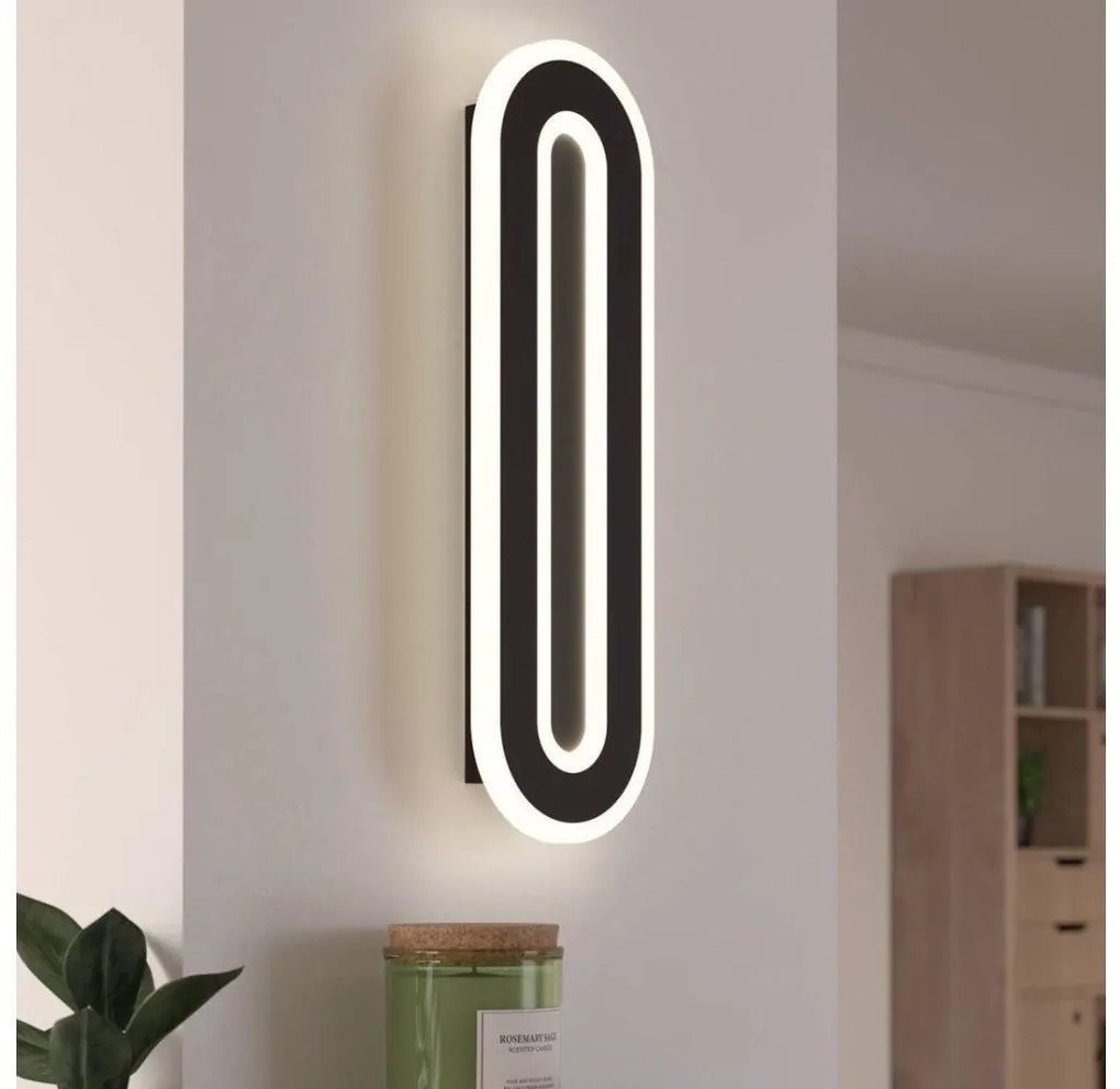 Eglo Eglo 901242 - LED fali lámpa MACCHIONI LED/12W/230V 4000K fekete EG901242