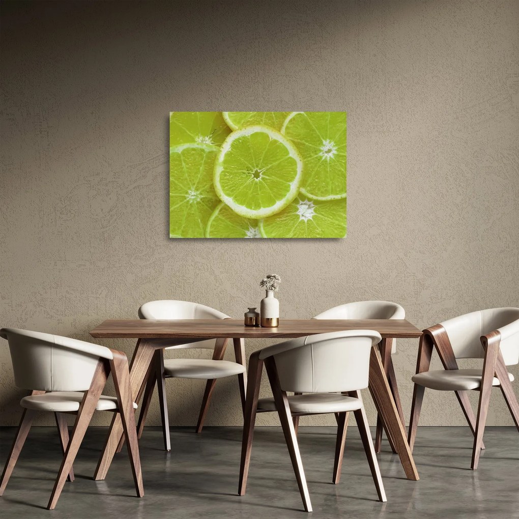 Kép - citrom szelet (üvegen) (70x50 cm)