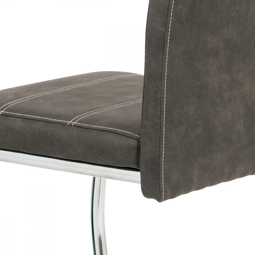 Scaun modern cu bază de sanie de culoare gri Hc-483