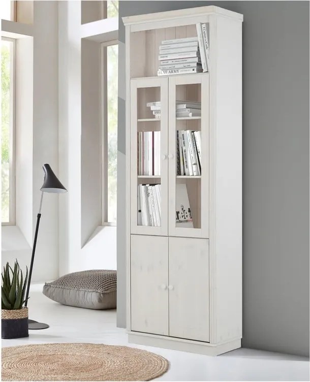 Fehér borovi fenyő tálalószekrény 74x223 cm Anita – Støraa