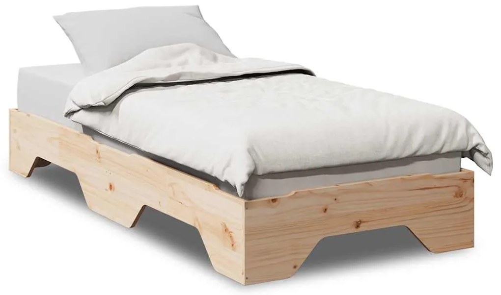 ágy matrac nélkül rakásolható 100 x 200 cm tömör fenyőfa