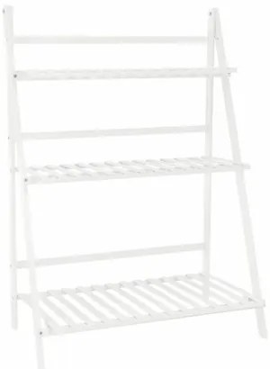Nepel Type 1 bambusz virágállvány fehér , 70 x 40x 96 cm