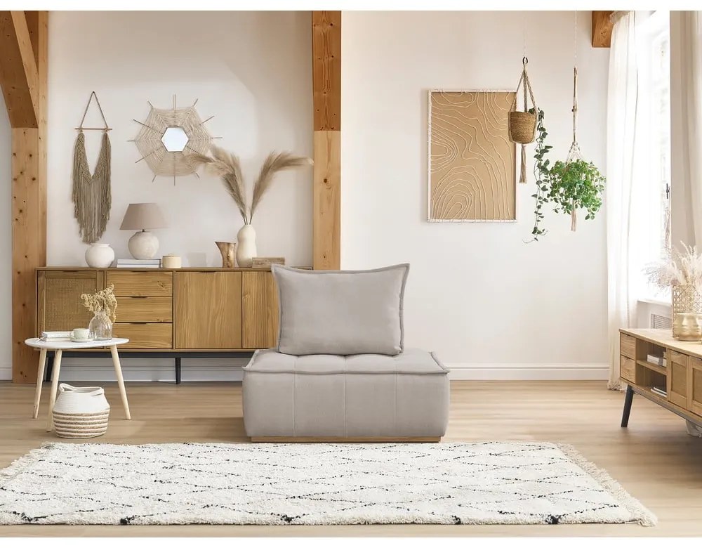 Bézs zsenília fotel Elisa – Bobochic Paris