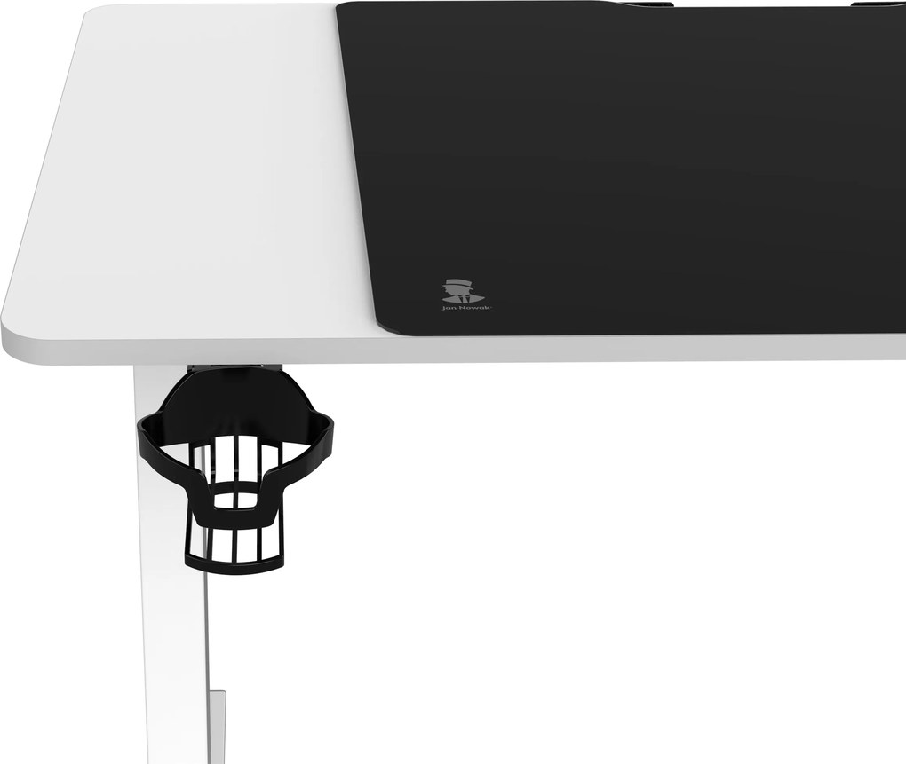 Elektromosan magasságállítható íróasztal, fehér, 1100x720x600 mm: EGON