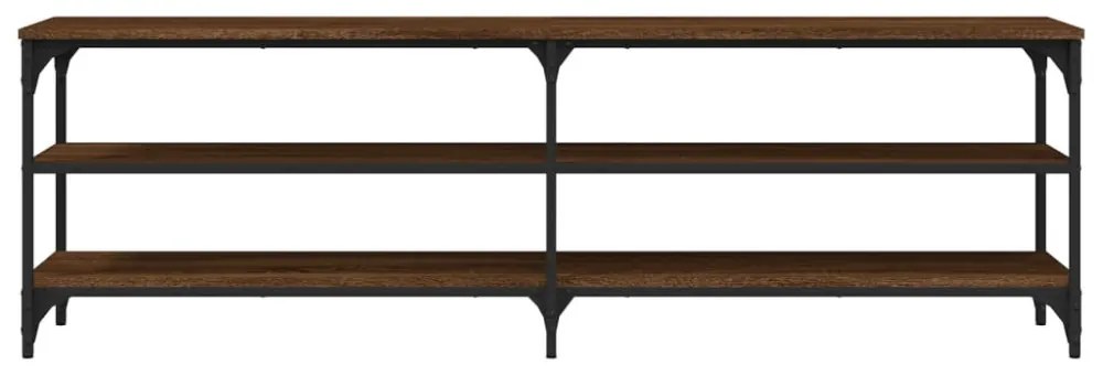 barna tölgy színű szerelt fa TV-szekrény 160 x 30 x 50 cm