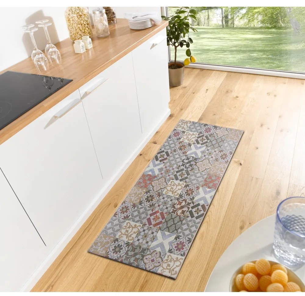 Szürke futószőnyeg 75x150 cm Cappuccino Mosaik – Hanse Home