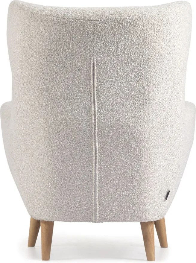 Fehér buklé fotel Patio – Kave Home